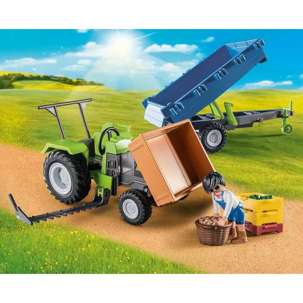 Playmobil Country Harvester Tractor with Trailer Set 71249 New In Box (NIB)